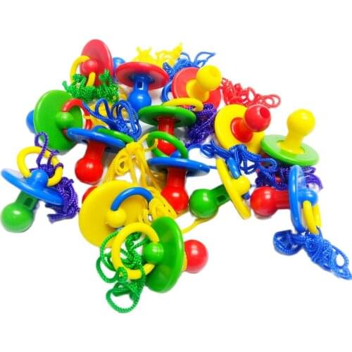 2pc Pacifier Shape Whistle Necklace Vintage Charm Fashion Pinata Bag Filler Birthday Party Favor Gift Novelty Parti Halloween