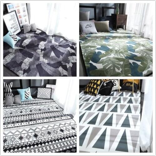 Multi-sized Geometric Carpets Area Rugs Door Mat Non-slip Floor Rug Soft Decorative Carpet for Living Room Kid Crawling Mats