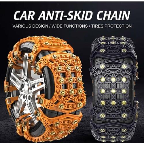 Anti-skid Car Tire Winter Road Safety Snow Chain Emergency Snow Mud Sand Tire Chain Straps For Car SUV Truck RV Vividly