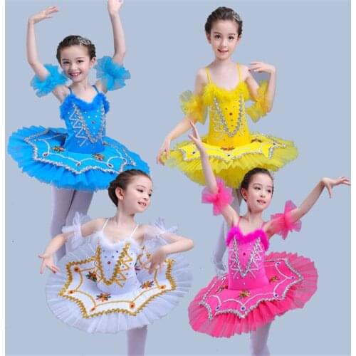 Kids' Professional Ballet dance Costume Girls' Swan Lake Ballet dancing dress Children Ballerina Dress Stagewear Party Outfits