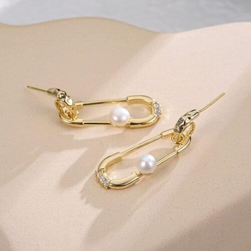 Dorado New Personality Fashion MinimalistImitation Pearl Drop Dangle Earrings For Women Unique Pendant Jewelry Gift Anniversary