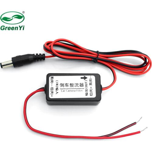 GreenYi 12V Power Filters Reversing Rectifier Ballasts Solve Rear View Camera Ripple Splash Screen Interference Relay Filter