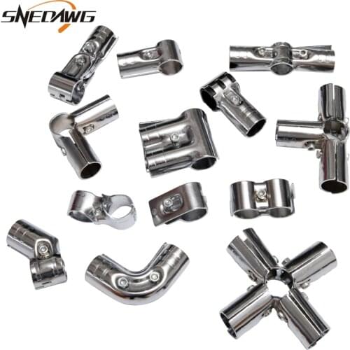 Pipe Joint Fit 28mm Tube Cold Rolled Steel Pipe Connector Fittings Furniture Clothes Shoes Shelf Tube Connection