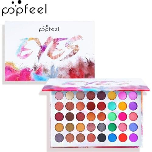 Long Lasting Natural Sweat Proof Waterproof 40 Color Matte Pearlescent Shimmer Highlight Eyeshadow Palette Cosmetic Makeup