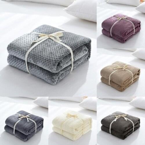 Super Soft Warm Blanket Flannel Sofa Office Children Blanket Towel Travel Fleece Throw Portable Car Travel Cover Blankets