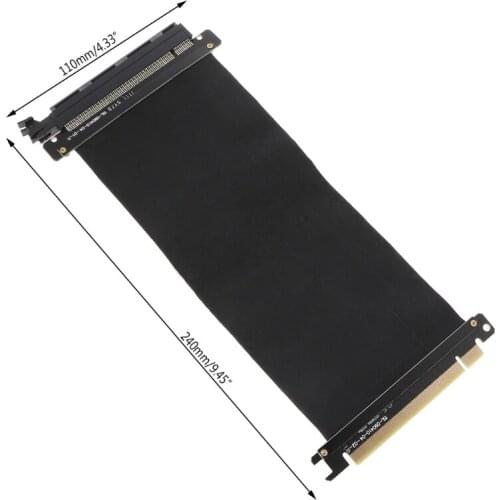 Pcie 16X TO 16X PCI Express 16x Flexible Cable Card Extension Port Adapter High Speed Riser Card