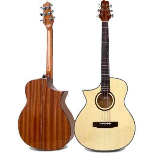 All Solid Wood Guitar Beginners Sapele Left Handed Acoustic Guitar Strings Vintage Chitarra Classica Musical Instruments EH50G