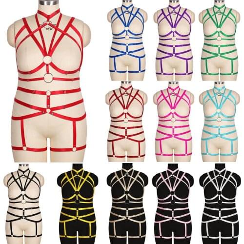 Women Stocking Belt Body Bondage Suspenders Plus Size Harness Fashion Sexy Lingerie Full Strappy Harness Set Gothic Garter Belt