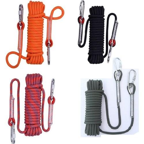 10m/20m Climbing Rope Professional Rock Climbing Cord 12mm Diameter 1500kg High Strength Outdoor Emergency Safety Rescue Ropes