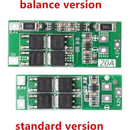 10pcs 2S 20A 7.4V 8.4V 18650 Lithium battery protection board/BMS board standard/balance