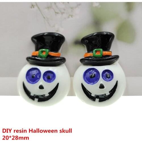 20pcs/lot DIY resin Halloween ghost for kids hair clothes accessories resin cabochons resin charms
