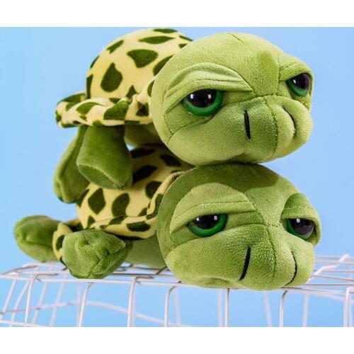 20cm New Army Green Big Eyes Turtle Plush Animals Toy Kids As Birthday Christmas Gift