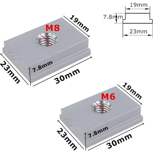 5pcs T-Track Sliding Nuts T Slot Slider For Woodworking Tool Fastener Clamps