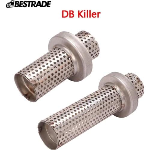 60mm Removable DB Killer Motorcycle ATV Exhaust Muffler Pipe Silencer Baffle Catalyst Stainless Steel Slip On