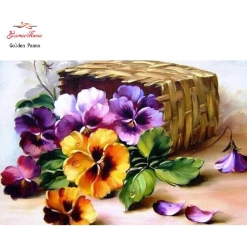 GOLDEN PANNO Diamond Painting Full Square 5D Diy Daimond Embroidery Diamant Mosaic Sale rhinestones pictures Flowers 03