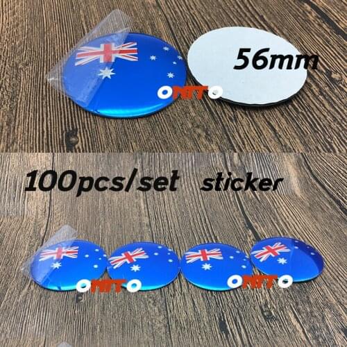 Best Price Car Accessorie Australia Flag Logo Sign Decal 100PC 56mm 2.2inch Car Styling Wheel Center Cap Emblem Sticker Label