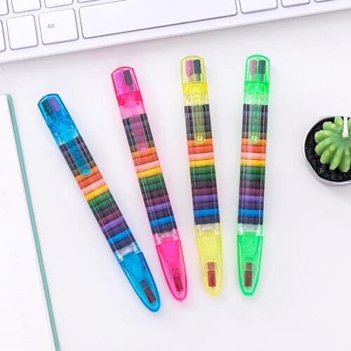 20 Colors Safe Non-Toxic Children Painting Toys Graffiti Pen Oil Pastel Wax Crayon Creative Stationery DIY gift