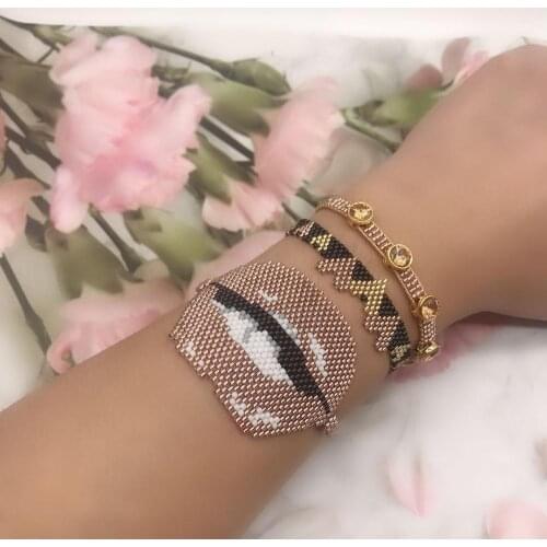 ZHONGVI Miyuki Beaded Bracelet Tassel 3D Heart Bracelets For Women Adjustable Rope Handmade Zircon Jewelry Dropshipping