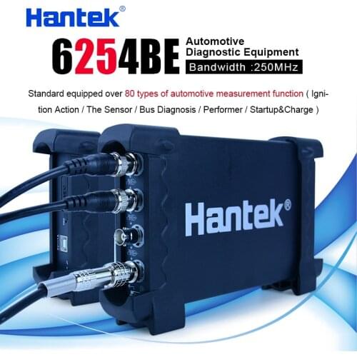 Hantek 6254BE Digital oscilloscope Automotive Car-detector 250MHz 4 Channels 1Gsa/s USB PC Oscillograph