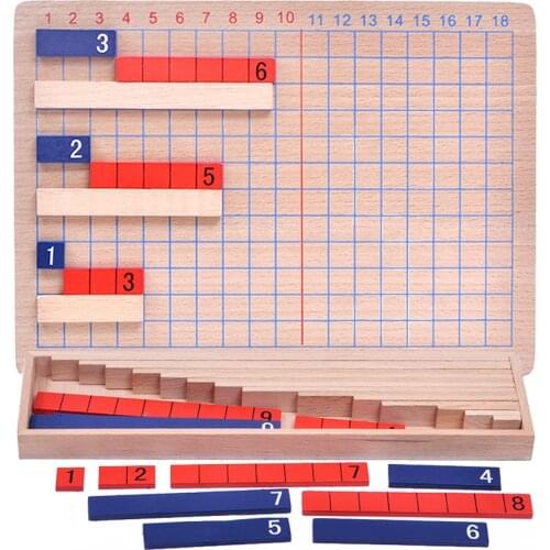 Montessori Mathematics Teaching Toy For Children Addition Subtraction Board Math Toy Wooden Table game Early Educational Toy
