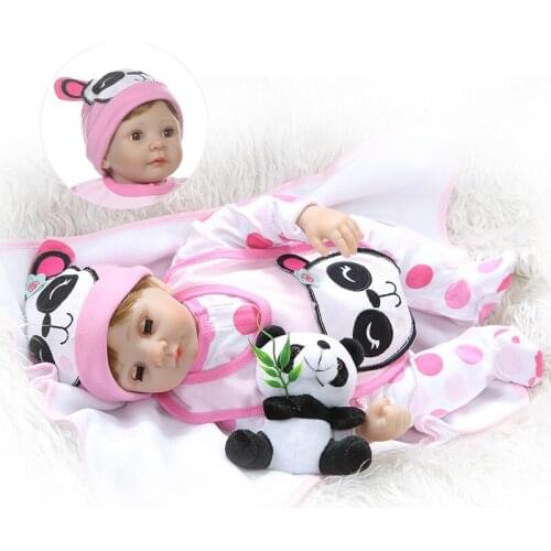 Reborn dolls 22"55cm Girl alive bebe reborn silicone baby dolls can blink eyes children gift toy dolls