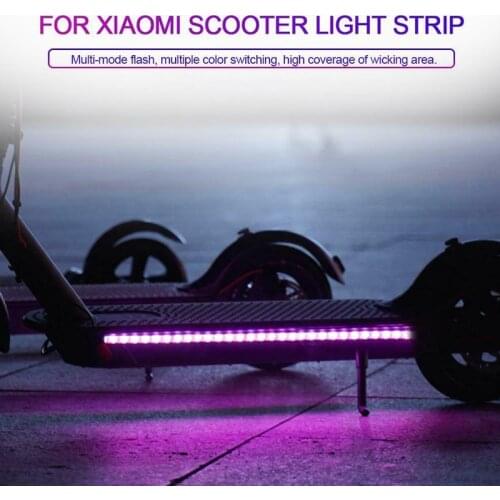 2 Pcs LED Light Strip Band Chassis Lamp Waterproof Accessory for Xiaomi M365 Scooter _WK