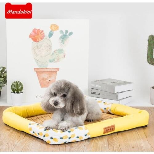 Cute Summer Dog Cat Bed Pet Cool Mat Pet House For Chihuahua Puppy Sleeping Cooling Cushion for Small Medium Dog Cooler Mattress