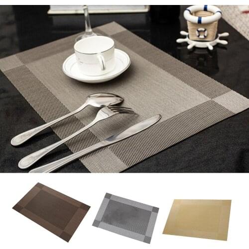 Fashion Quality PVC Rectangle Placemat Heat Insulated Bowl Dish Mat Dining Table Decor Table Decoration