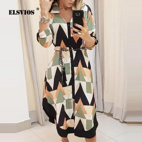 Fashion New Sexy Women Printed Shirts Bandage V Neck Dress Casual Half Sleeves Slim Elegant Irregular Office Lady Party Dresses