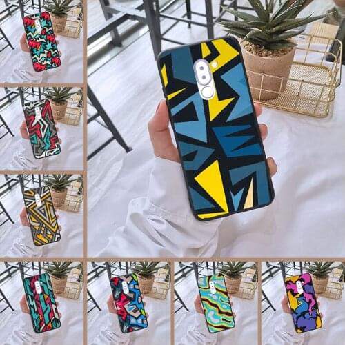 Soft Phone Case Silicone For Huawei Honor 4C 5C 6C 6A Pro Geometry Cool Black Art Back Cover For Huawei Honor 4X 5A 5X 6 6X