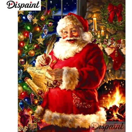 Dispaint Full Square/Round Drill 5D DIY Diamond Painting "Santa Claus" Embroidery Cross Stitch 3D Home Decor A10459