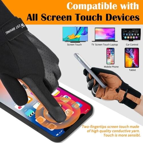 WEST BIKING Sports Cycling Gloves Touch Screen Men Women Gloves Winter Windproof MTB Bicycle Motorcycle Skiing Fitness Gloves