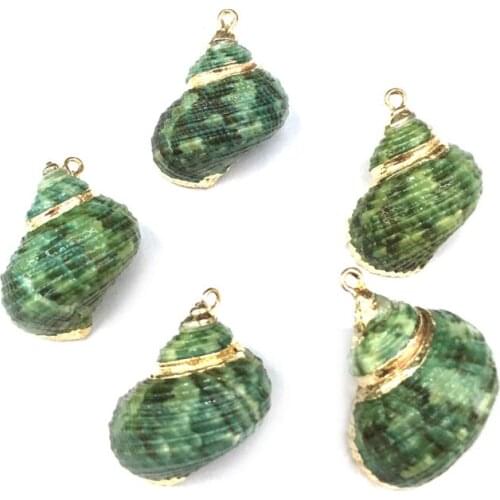 Natural shell Pendants conch shape Exquisite charms for Jewelry Making DIY Bracelet Necklaces earrings Accessories Size 25x35mm