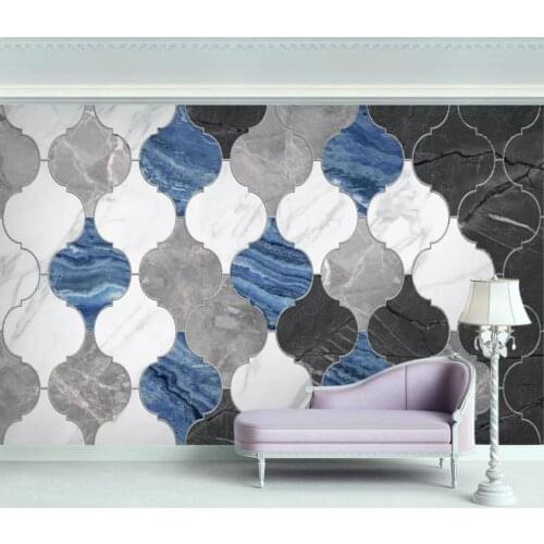 Custom photo wallpaper for walls 3 d murals wallpaper HD atmospheric geometric marble wall papers living room TV background wall