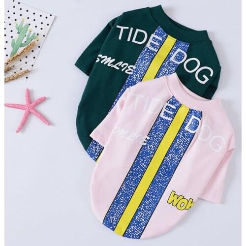 Leisure Pets Dogs Clothing Cotton Puppy Dog Costume Soft Pet Clothes for Small Medium Dogs Shirt Spring Dog Tshirt Ropa Perro