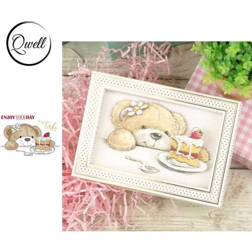 QWELL Cute Animal Little Bear Story Clear Stamps for Scrapbooking and Card Making Paper Craft 2020 New Transparent Silicone