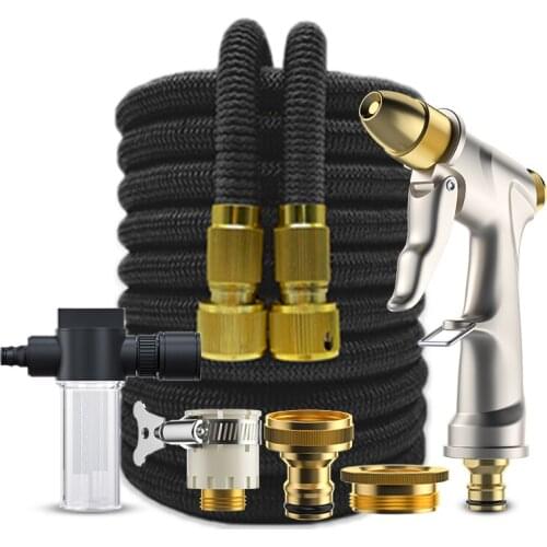 Expandable Magic Flexible Garden Hose Pipe Watering Hose With Spray Nozzle Gun High Pressure Car Wash Cleaning Irrigation Tools