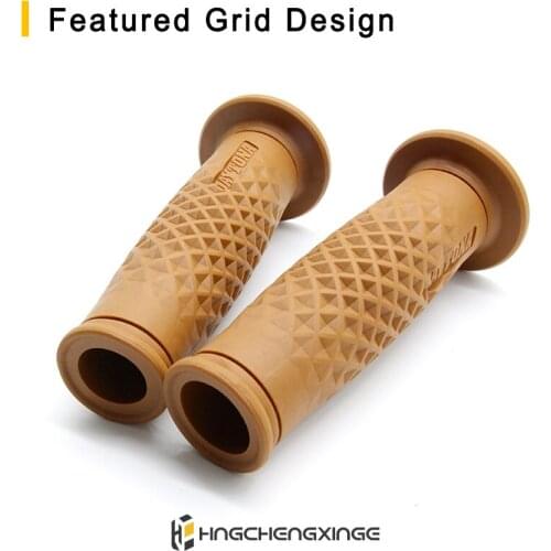 Retro Handlebar Grips Moto Grip Classic Scooter Parts Vintage 7/8" 22mm Motobike For Cafe Racer Rubber Motorcycle