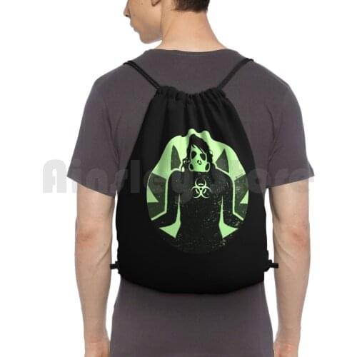 Noxious Terrible Superhero Backpack Drawstring Bag Riding Climbing Gym Bag Superhero Female Womens Heroine Noxious Villain