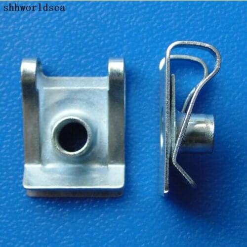 Shhworldsea auto clip fastener u nut iron trim retaining screw