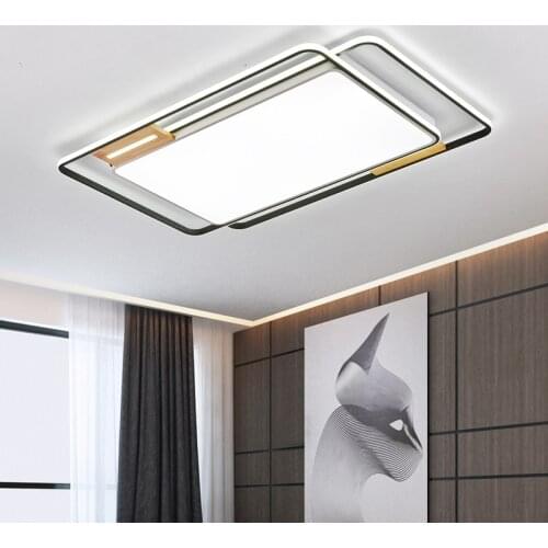 Modern remote control ultra thin living room decoration ceiling light square led lights for room lobby mounted ceiling lamp