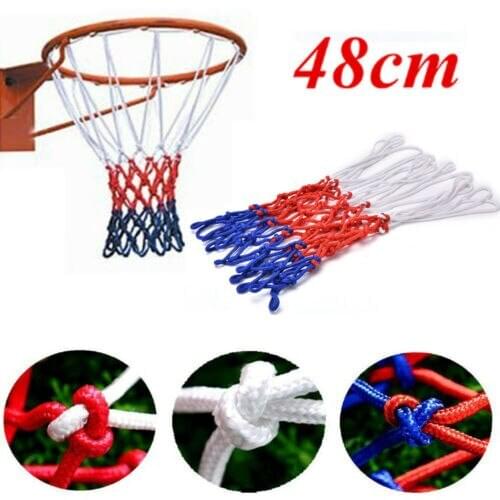 Standard Basketball Hoop Net Durable Nylon Thread Netball Rim Mesh Nets Basketball Net Toy