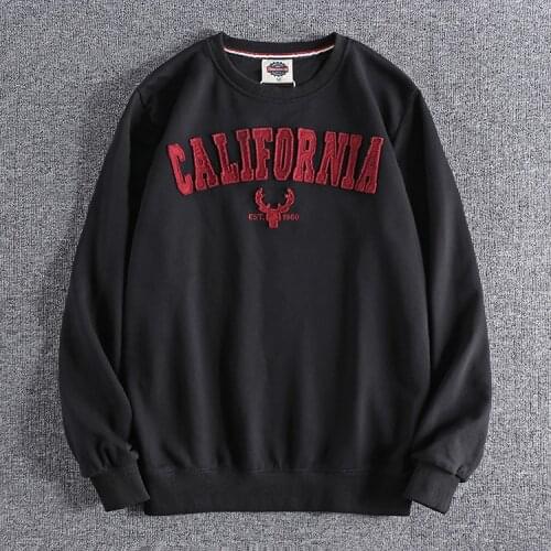 2020 Autumn Winter New Men Fashion Simple Letter Print Hoodies Foreign Trade Original Single Mens Round Neck Long Sleeve Tops