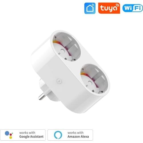 Gosund WiFi Smart Plug Outlet 2 In 1 Double Socket Tuya Remote Voice Control Power Monitor Sockets Works With Alexa Google Home