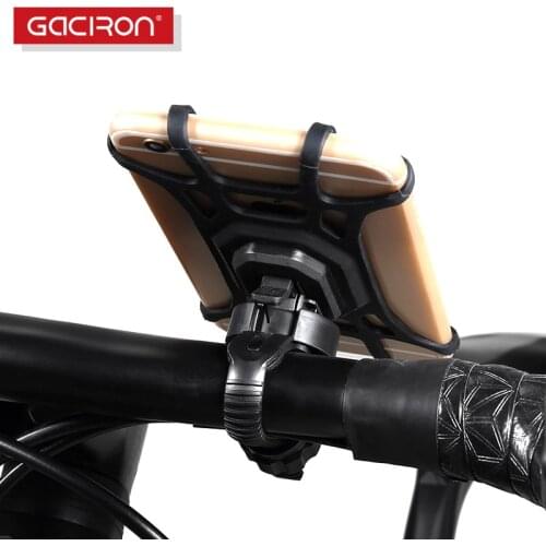 Gaciron 360°Rotating Universal Motorcycle Bicycle Phone Holder Mount Bracket With Silicone Protecter for 4.7-6 inch Phones