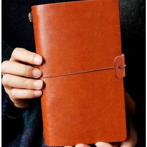 Faux Leather Vintage Portable Students School Writing Notebook Travel Diary Outdoor Journal Planner Agenda DIY Birthday Gift