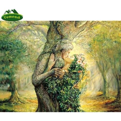 YUMEART Full Diamond 5D DIY Diamond Painting "Abstract lovers Kissing couple" 3D Embroidery Cross Stitch Mosaic Decoration Gifts