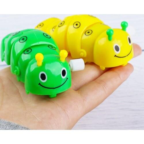 1pcs Cute Plastic Caterpillar Wind Up Toys Funny Clockwork Toys For Baby Kids Educational Toy Gifts Random Color