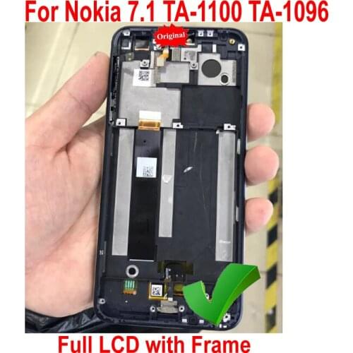 100% Tested Best LCD Display Touch Panel Screen Digitizer Assembly with Frame For Nokia 7.1 TA-1100 TA-1096 Glass Sensor