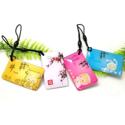 100pcs/Lot 125khz Passive RFID Rewritable Epoxy Card Tag with T5577 chip CMYK printing for Hotel access control